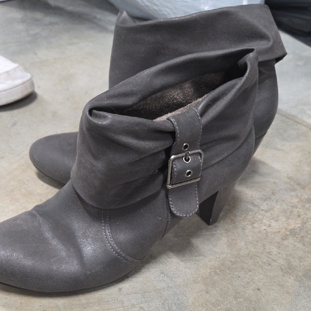 Elegant Charcoal Ankle Booties